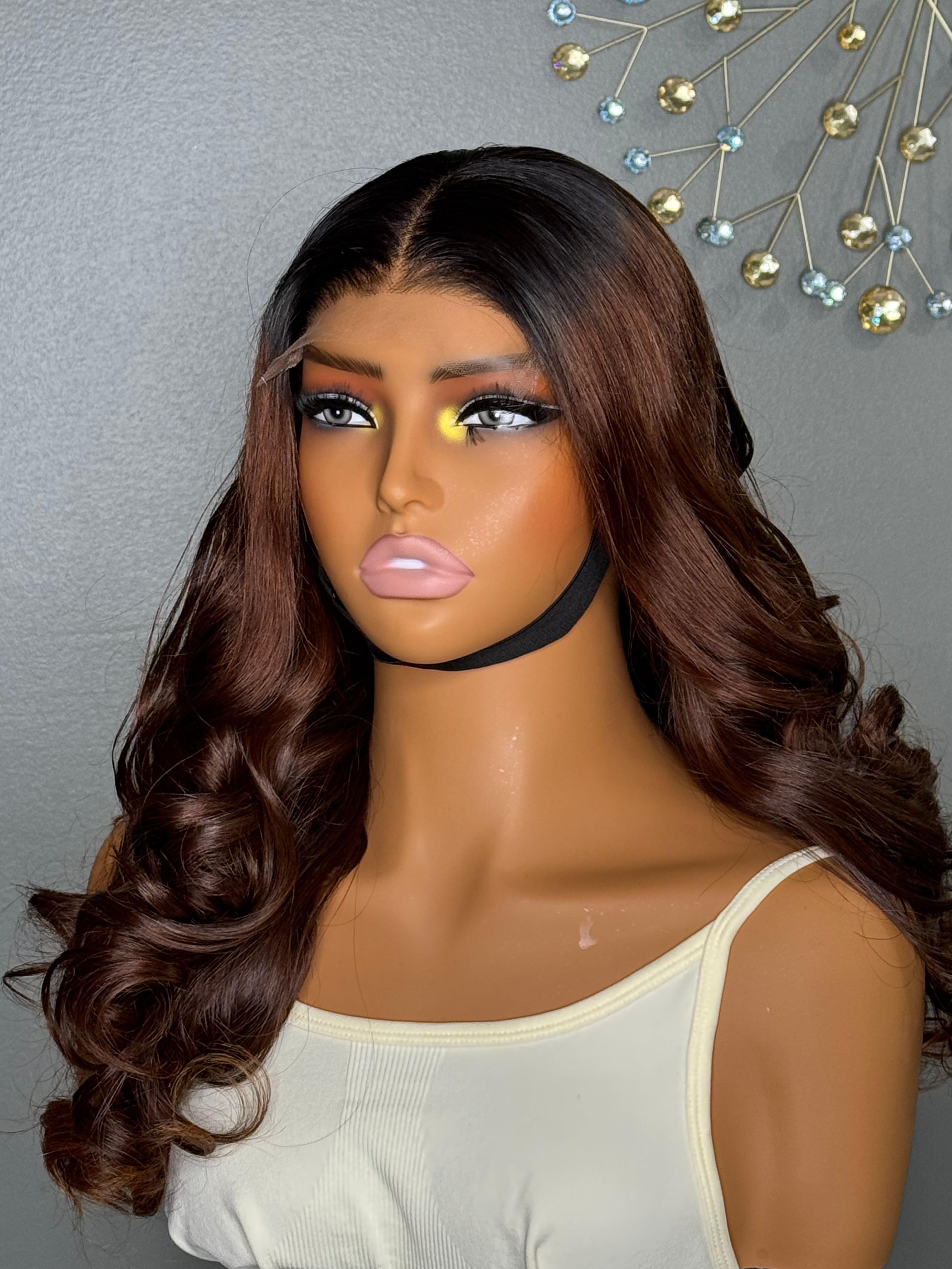 Color body wave with 5by5 HD closure wig