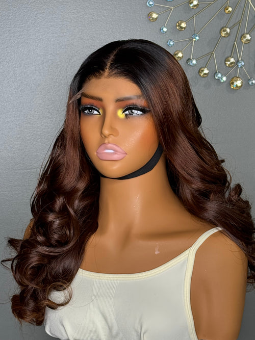 Color body wave with 5by5 HD closure wig