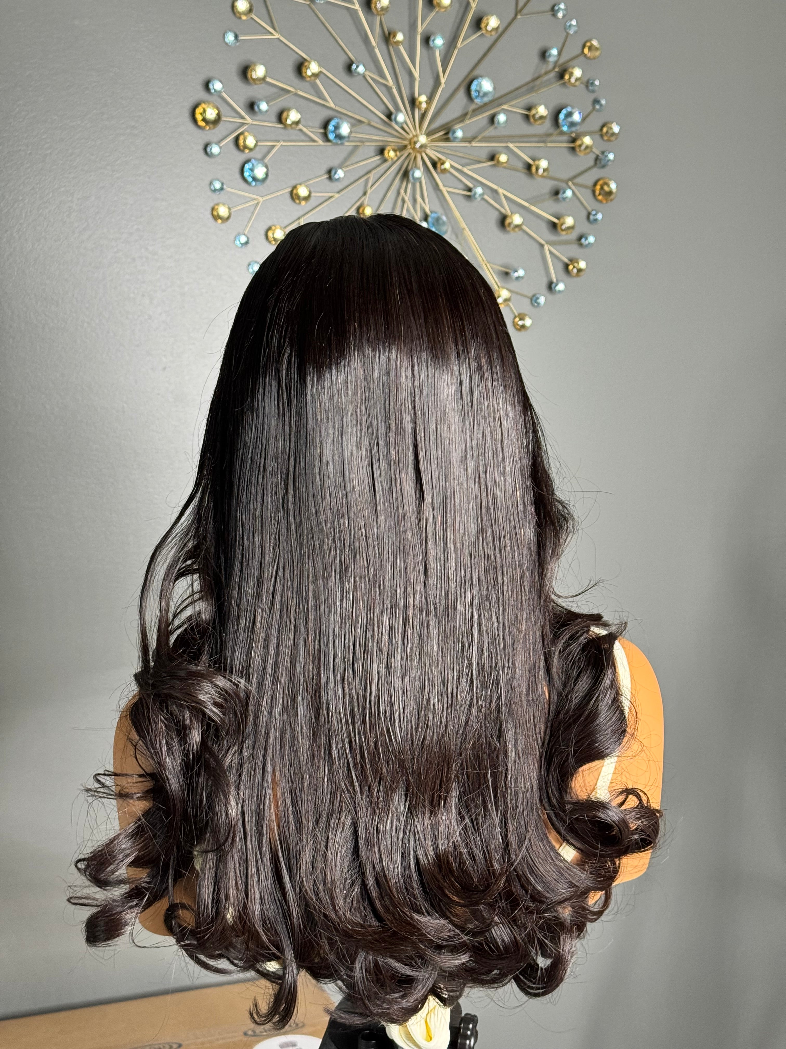 SDD Layer Straight wig, paired with 5by5 closure