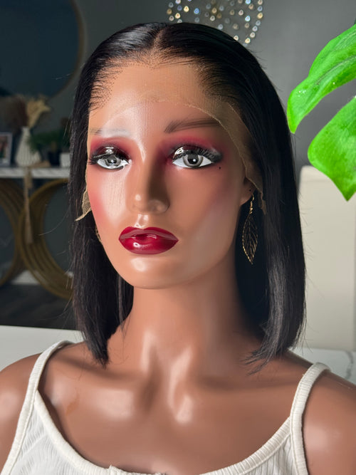 HD Lace 13x4 Bob Wig 10” – Pre-Plucked Beginner Friendly Human Hair