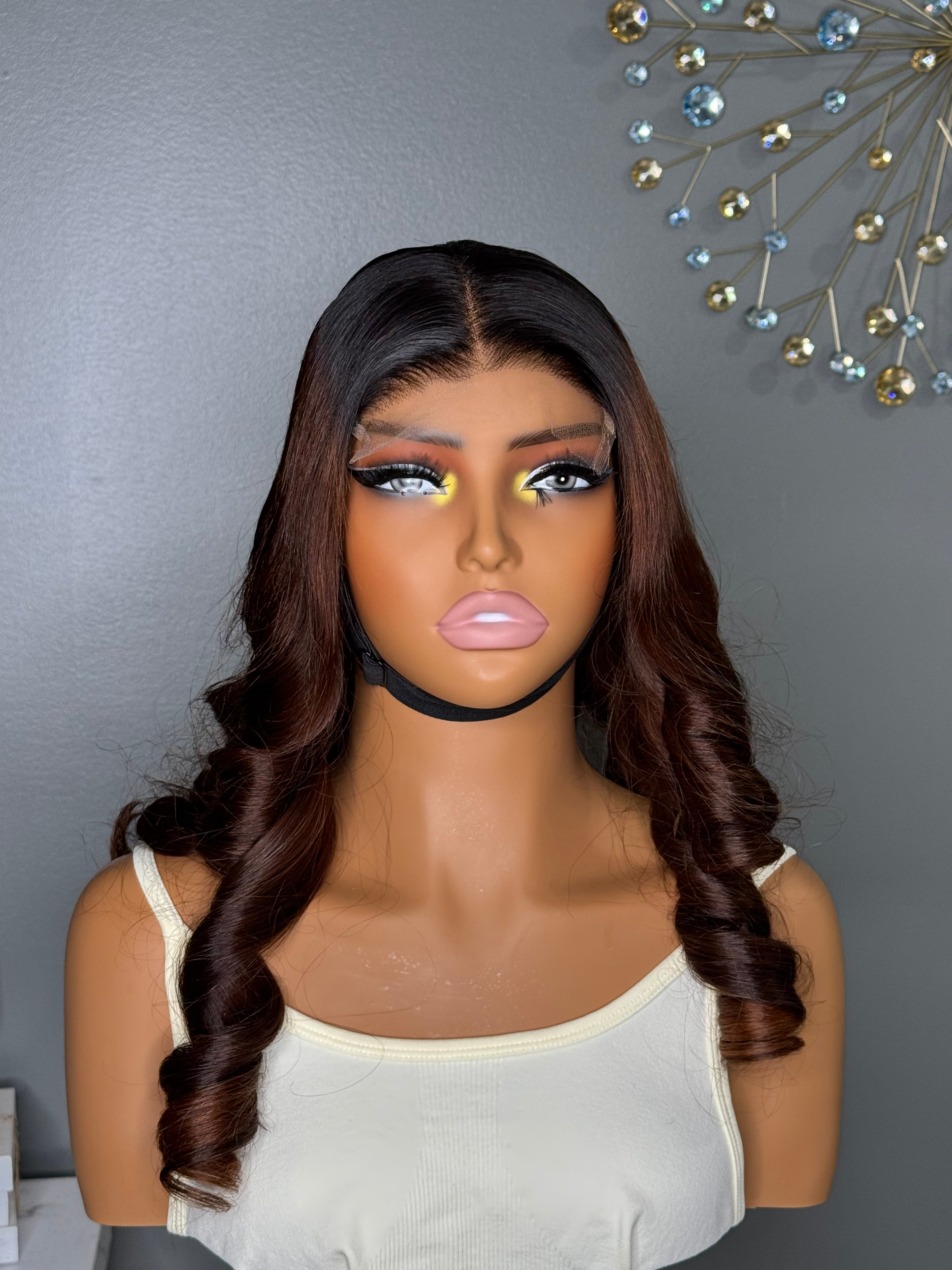 Color body wave with 5by5 HD closure wig