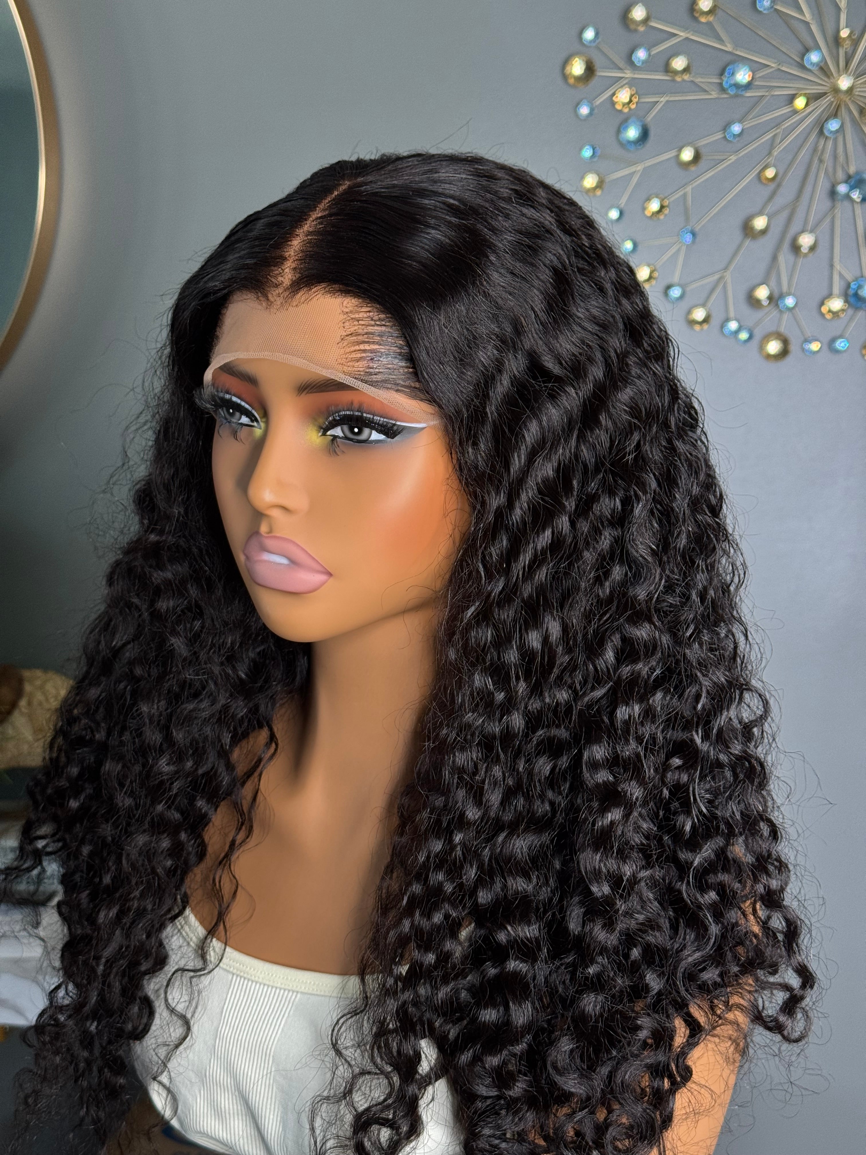 Lace frontal Deep waves paired with 13by4 frontal, 100% human hair