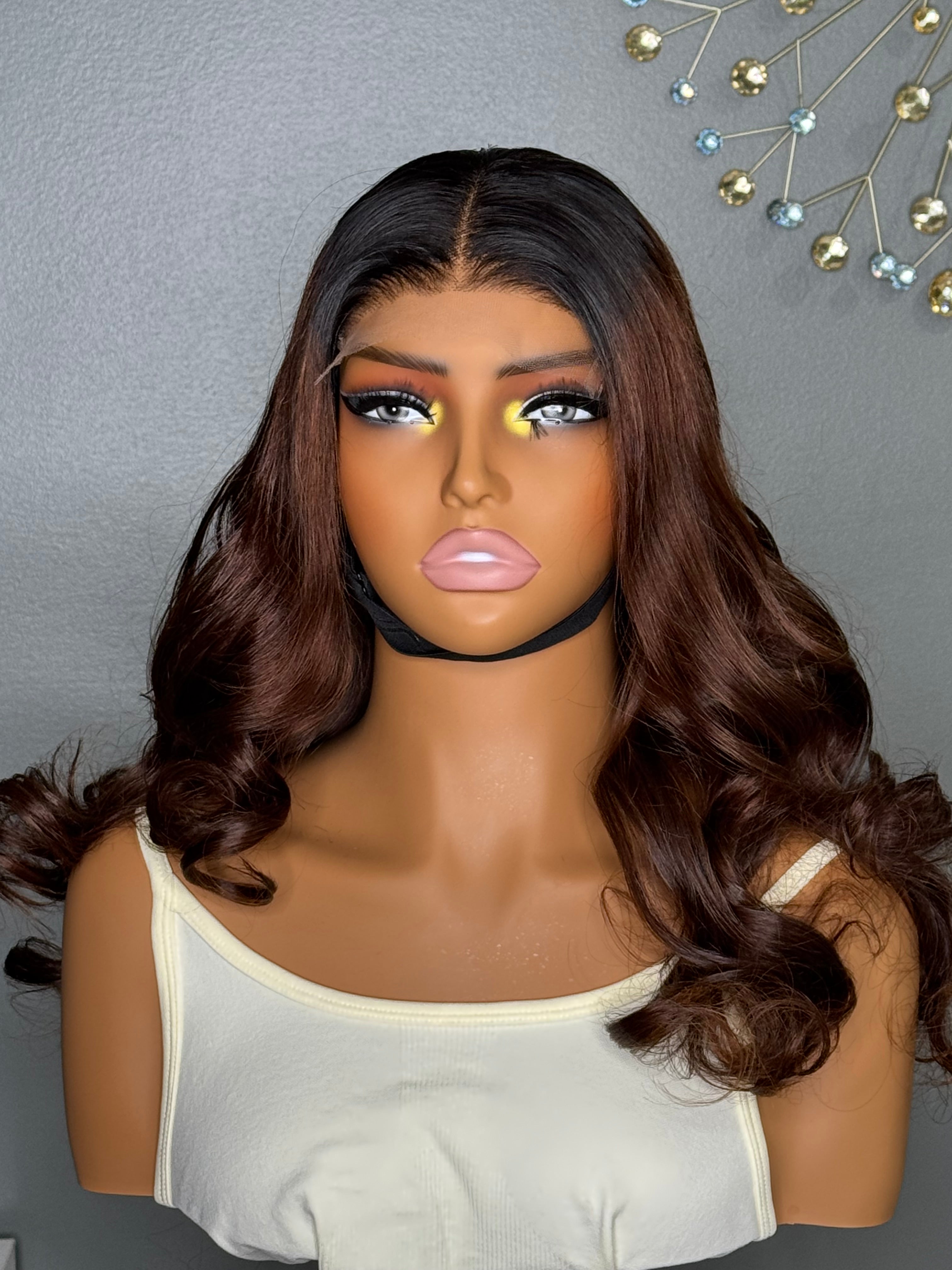 Color body wave with 5by5 HD closure wig