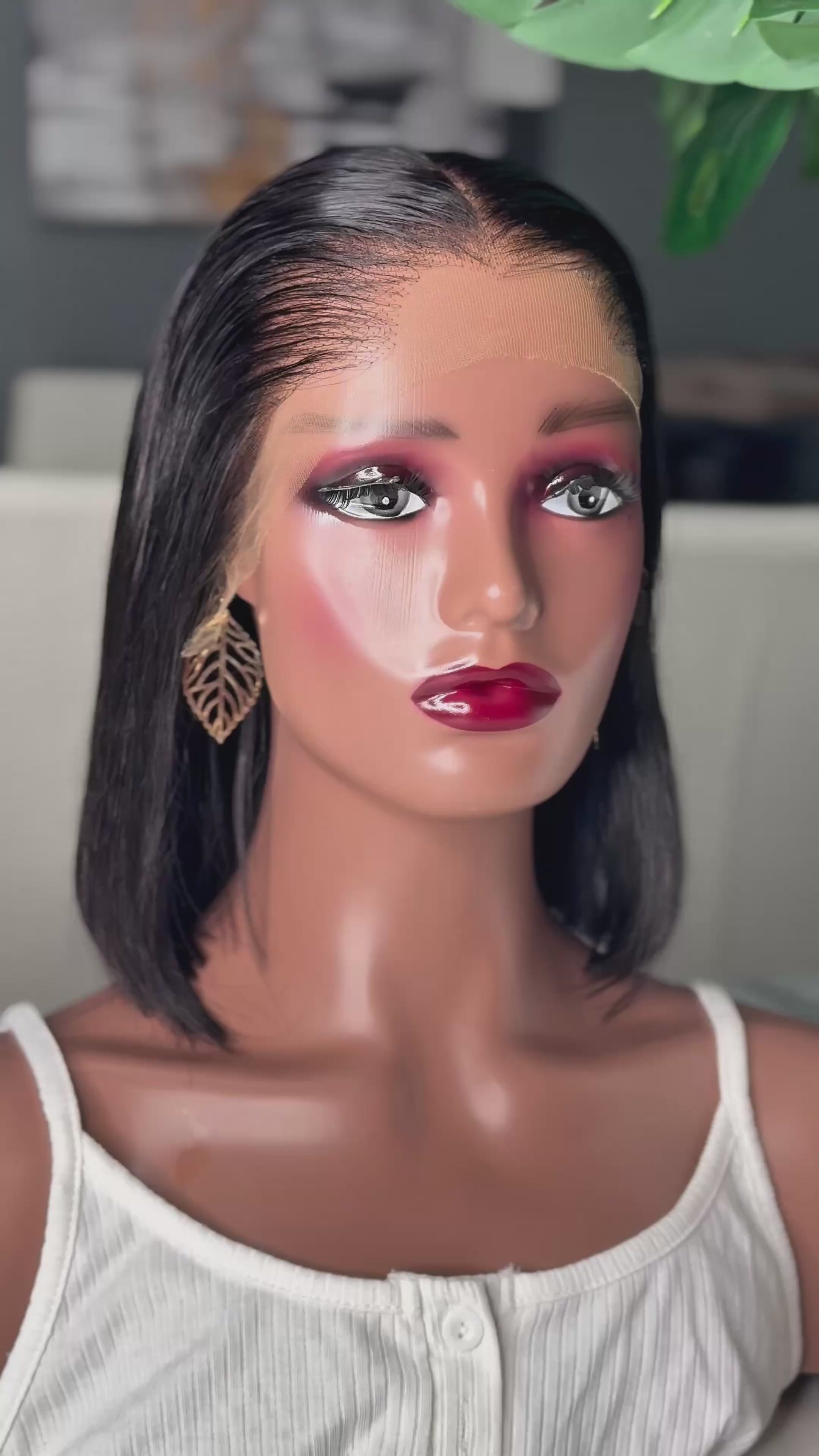 HD Lace 13x4 Bob Wig 10” – Pre-Plucked Beginner Friendly Human Hair